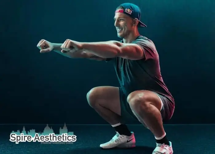 Image of man build leg muscle Bristol through exercise